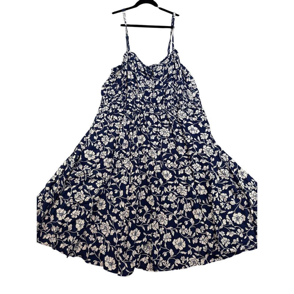Torrid Women's Plus Size Blue Floral A-Line Midi Dress - Size 5X - NWT